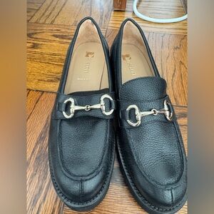 Pascucci black buckle loafers for women - size 38.5